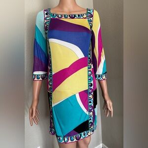 Emilio Pucci Multicolor Geometric Dress